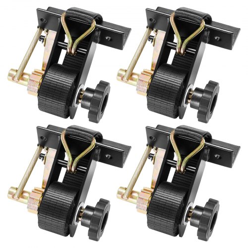 

VEVOR Correas de Trinquete, para Portaequipajes de Escalera, 38 mm x 2,25 m, Montaje en Tubo Cuadrado Negro, con Ganchos Dobles en J, Capacidad de Carga de 226,8 kg, con Hebilla de Carga, 4 uds