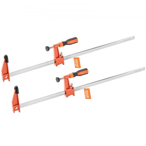 

VEVOR Sargentos de Barra para Carpintería 2 PCS, Apertura de 60,96 cm, Abrazadera en F Bloqueable de Hierro Fundido y Acero al Carbono, Carga de 272 kg, Fáciles de Usar, Sargentos para Madera