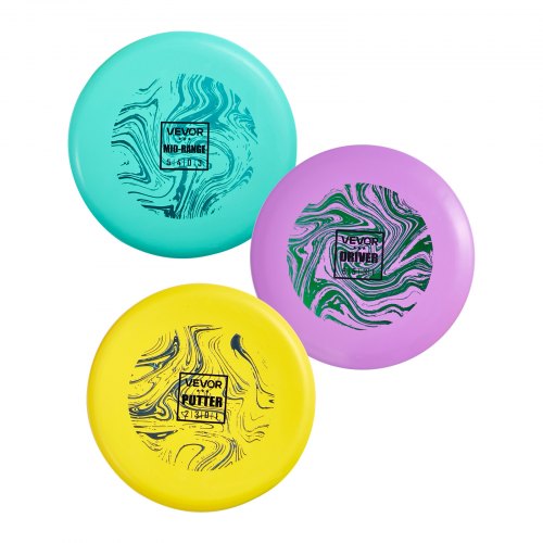 

VEVOR Set de Iniciación para Disco Golf 3 uds, para Entrenamiento de Fuerza Corporal Completo, TPE, Versátil, con Putter, Driver de Rango Medio, para Jardín, Césped, Playa y Parque al Aire Libre