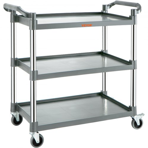 

VEVOR Carro de Servicio Utilitario con Ruedas de 3 Niveles 101 x 49 x 98 cm Gris