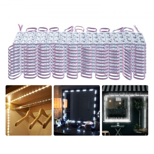 

VEVOR Módulos de Luz 3 LED SMD 5730 para Vitrina IP68 33 m 12 V CC 200 Piezas