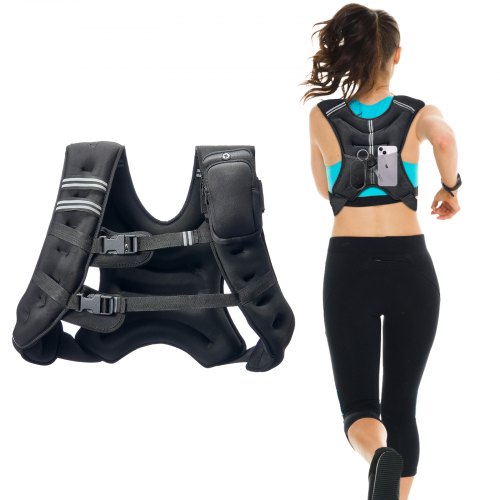 

VEVOR Chaleco Lastrado de 13,8 kg para Entrenamiento de Fuerza 89-114 cm Unisex