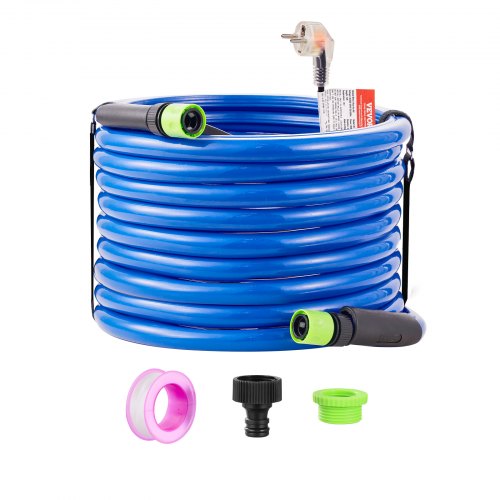 

VEVOR Manguera de Agua Potable Calentada para RV 15,2 m Anticongelante -42,7 °C Autorregulación Automática Diámetro Interior de 5/8" con Kit de Accesorios de Conexión Rápida sin Plomo sin BPA