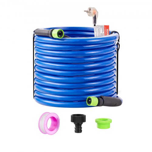 

VEVOR Manguera de Agua Potable Calentada para RV 22,9 m Anticongelante -42,7 °C Autorregulación Automática Diámetro Interior de 5/8" con Kit de Accesorios de Conexión Rápida sin Plomo sin BPA