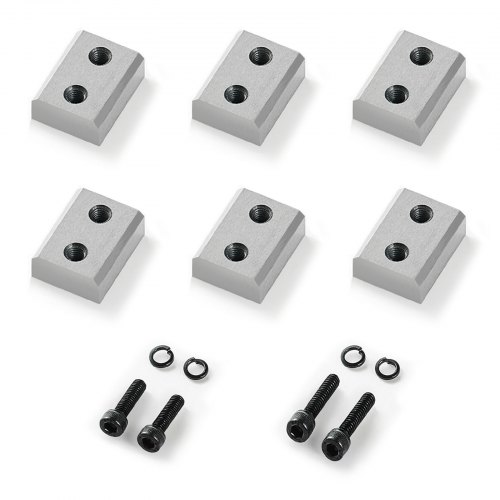 

VEVOR Cuchillas Cortadoras de Varillas de Refuerzo, 32 mm, Diámetro n.° 10, Doble Cara, Acero Cr12MoV de Alta Dureza, Versátil, con Tornillos y Arandelas de Resorte. 40 x 30 x 15 mm, 6 uds, Plata