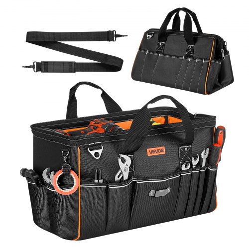 

VEVOR Bolsa de Herramientas de 510 mm con 33 Bolsillos, Poliéster 1680D, Bolsa Organizadora Portátil con Asa, Correa de Hombro Ajustable, Cremallera Grande para Contratistas Electricistas Mecánicos