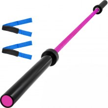 VEVOR Barra Olímpica Rosa Levantamiento de Pesas Ideal para Dar Forma a Los Músculos Fortalecer Las Sentadillas y Las Estocadas Apto para Familias Gimnasios, Oficinas, Etc.