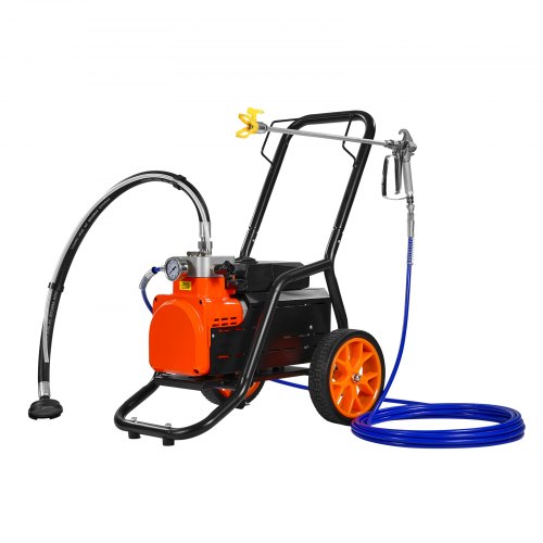 

Pulverizador de pintura sin aire con diafragma VEVOR, pulverizador de pintura sin aire con carrito de eficiencia de 1700 W, pulverizador de pintura sin aire de alta presión de 3000 psi, con barra de extensión, para pulverización interior y exterior del ho