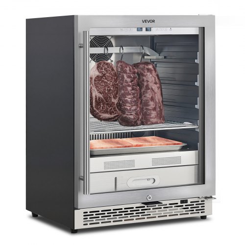 

VEVOR Refrigerador de Maduración en Seco de 45 kg para Carne, con Control Preciso de Temperatura 1 °C a 25 °C y Humedad, Ideal para Cocinas Domésticas, Restaurantes y Hoteles, 595 x 575 x 820 mm