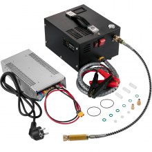 VEVOR Compresor PCP 300 W Bomba de Compresor de Aire Alta Presión 220/110 V DC / 12 V AC Bomba de Compresor de Aire con Presión de Trabajo 30 MPa, para Neumáticos Normales de Automóviles y Bicicletas