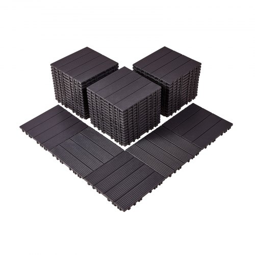 

VEVOR Baldosas Entrelazadas para Terraza Marrón Oscuro 300 x 300 x 20 mm 54 uds