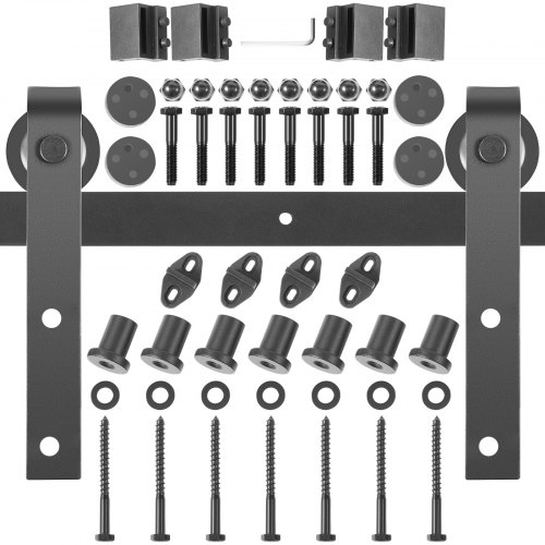 

VEVOR Kit de Herrajes Rieles para Puerta de Granero Colgante Doble 274 cm