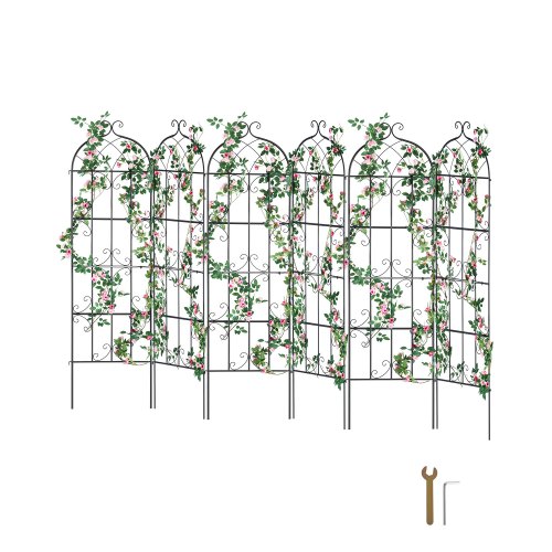 

VEVOR Enrejado de Metal para Plantas Trepadoras 6 Piezas 51x180 cm para Jardín