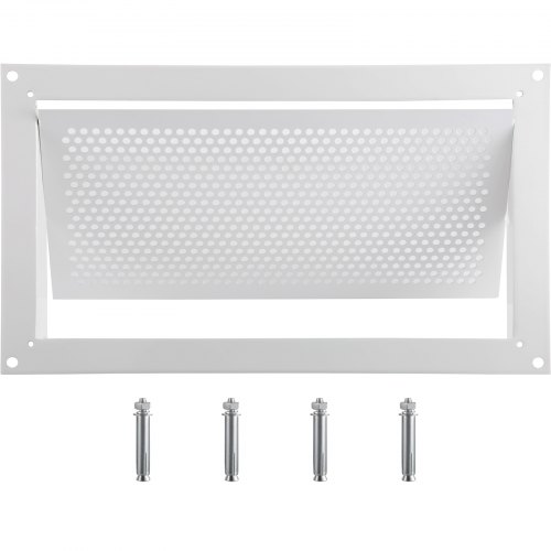 

VEVOR Rejilla de Ventilación Galvanizada 406,4 x 203,2 mm Rejilla de Ventilación de Acero Galvanizado Montado en la Pared, Blanco