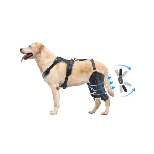

VEVOR Rodillera para Perros para Patas Traseras Derecha e Izquierda, XL, Negro
