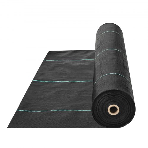 

VEVOR Paño Antimalezas 4x18,3 m Geotextil Tejido Anti-crecimiento de Malas Hierbas Debajo de la Grava 170 g/m² Paño de PP Permeable Resistente al Desgarro para Paisajismo, Cubierta del Suelo, Negro