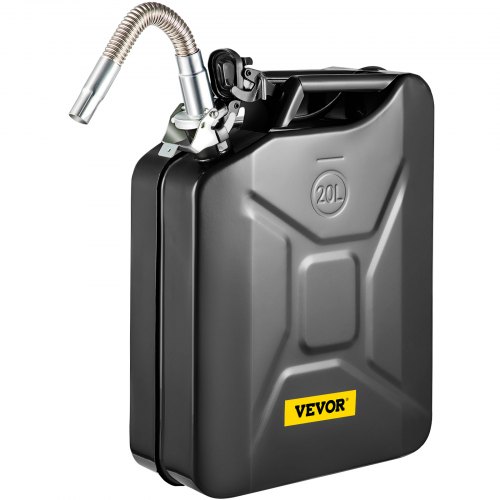 

VEVOR Lata de Combustible Portátil Capacidad 20 L con Sistema de Boquilla Flexible Tanque de Combustible de Acero Inoxidable y Resistente al Calor para Equipos, Camiones, Automóviles, Negro