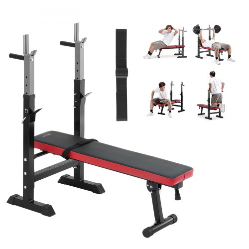 

VEVOR Banco de Pesas Entrenamiento de Fuerza 1180 x 550 x 1100 mm Carga 181 kg