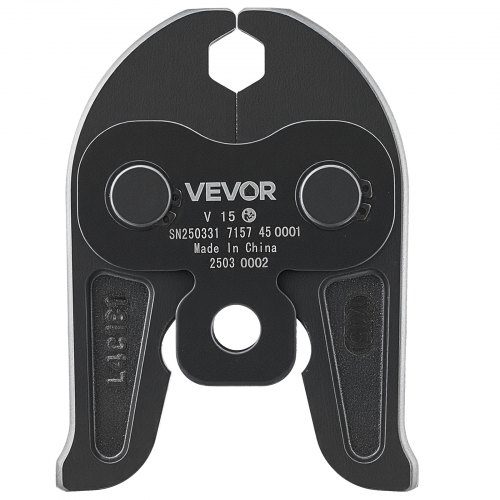 

VEVOR Mordaza de Prensado V15 de 15 mm para Tubos de Acero Inoxidable Tipo V, Acero Cementado de Alta Resistencia, Compatibles con Herramientas de Prensado Estándar, 148 x 110 x 39 mm, Negro