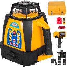 VEVOR Nivel Láser con Auto-nivelación de 360 ° Kit de Nivelación Láser Giratorio con Auto-nivelación Haz Rojo Preciso IP54 Impermeable Tiempo de Trabajo de 20 Horas para Uso en Interior y Exterior