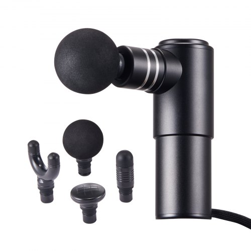 

VEVOR Pistola de masaje de tejido profundo, mini pistola de masaje muscular de percusión para atletas, con 4 niveles de velocidad y 4 cabezales de masaje, baterías de 12 V 2500 mAh, pistola de masaje de mano para aliviar el dolor, relajación muscular