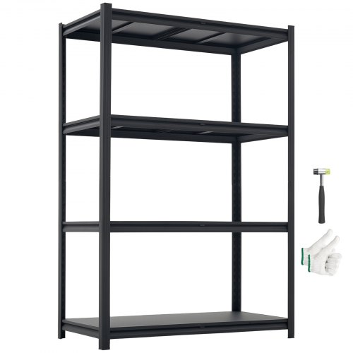 

VEVOR Estantería Almacenaje Metálica de 4 Niveles 1030 x 522 x 1529 mm, Estantería Multiusos Altura Ajustable, Capacidad 1088 kg en Total con Estructura de Acero para Trastero Garaje Almacén Cocina