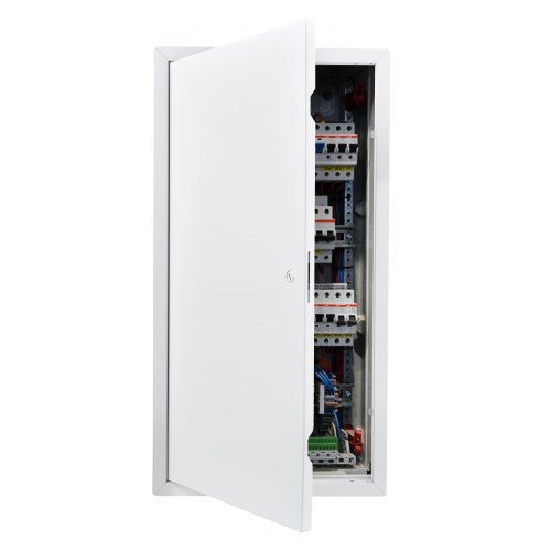 VEVOR Trampilla de Inspección para Paneles de Yeso, Puerta de Acceso de Acero Galvanizado 747x366 mm, con Pestillo de Destornillador, para Instalación de Fontanería y Electricidad en Techos, Blanco