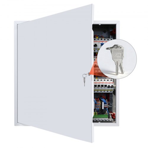 

VEVOR Trampilla de Inspección 620 x 620 mm de Acero Galvanizado, Puerta de Acceso para Paneles de Yeso, con Llaves, para Instalación de Fontanería y Electricidad en Techos, Total de 640 x 640 mm