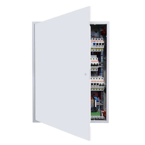 

VEVOR Trampilla de Inspección 823x620 mm de Acero Galvanizado, Puerta de Acceso para Paneles de Yeso, con Pestillo de Destornillador, para Instalación de Fontanería y Electricidad en Techos, Blanco