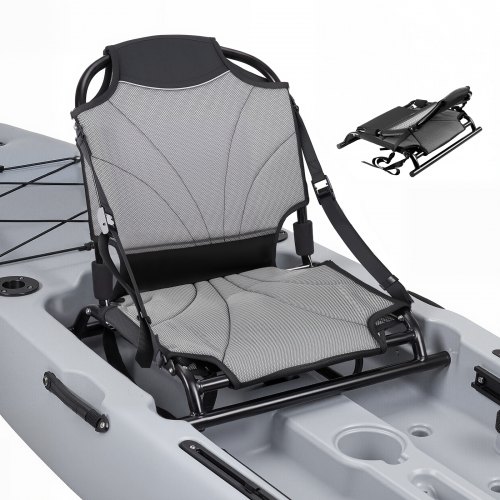 

VEVOR Asiento para Kayaks Plegable 1 Pieza, Asiento de Canoa Altura Elevada de 34 mm, con Respaldo y Correas Ajustables, Estructura de Aleación de Aluminio para Bote de Pesca, Tabla de Paddle