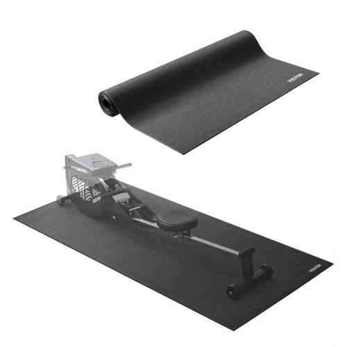 

VEVOR Alfombrilla para Cinta de Correr, PVC de Alta Densidad, Impermeable y Antideslizante, Ideal para Gimnasios en Casa, Protección Eficaz del Suelo, Fácil de Limpiar, 915 x 1980 x 6 mm, Negro
