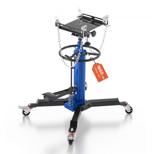 

VEVOR Gato Hidráulico de Transmisión para Taller, con Capacidad de Elevación de 750 kg, con Pedal y Rueda Giratoria de 360°, Altura de Elevación de 88-176 cm, para Taller/Garaje, Azul y Negro