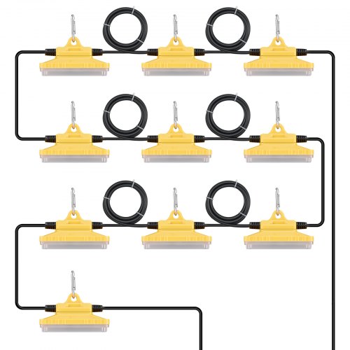 

VEVOR 150W Cadena de Luces para Construcción de 30,5m 15000LM Resistente al Agua