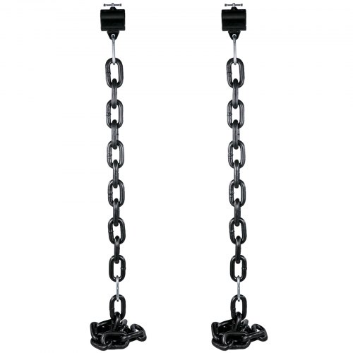 

VEVOR Cadenas de Elevación Sólidas para Cuerpo 16 kg Cadenas Levantamiento Pesas Negro 1.6m Ajustable Enlace Cadena Hueco Olímpicos Cadenas de Entrenamiento para los Entrenamientos Múltiples