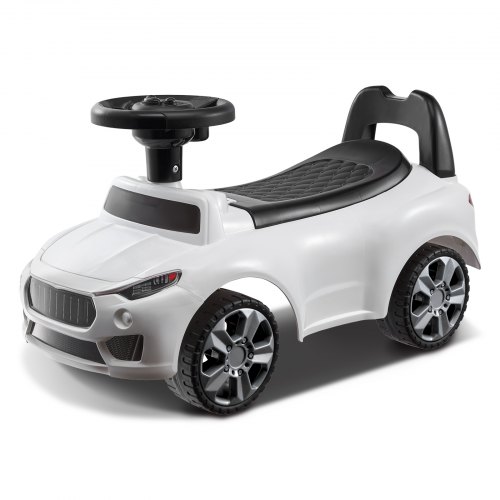 

VEVOR Coche de paseo para niños pequeños, de 1 a 3 años, Ride Racer, juguete para montar para niños pequeños, coche clásico para niños con volante musical y almacenamiento debajo del asiento, juguete para montar para niños y niñas, color blanco
