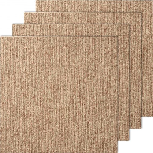 

VEVOR Alfombra en Losetas Reutilizables, Cuadrados de Alfombra con Acolchado Adjunto, Losetas de Alfombra Acolchadas Suaves, Fácil de Instalar, Bricolaje para Dormitorio, 16 Losetas, Marrón Oscuro