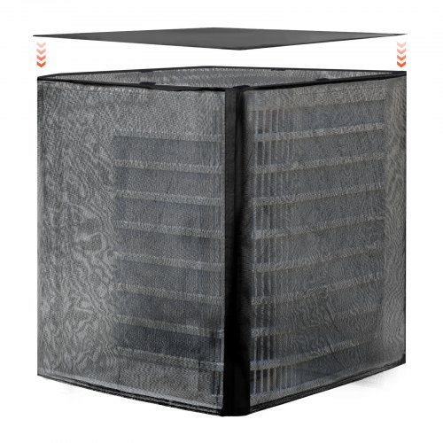 

VEVOR Funda Protectora Universal para Aire Acondicionado, 711 x 711 x 812 mm, Techo Extraíble de 2 Capas, Poliéster Impermeable, Malla de Plástico + Tafetán 190T con Revestimiento de PVC, Negro