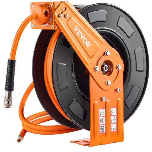 

VEVOR Carrete de Manguera de Aire Retráctil 3/8" 19,81 m Máxima 300PSI 4 Piezas