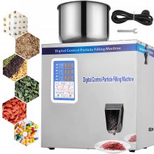 VEVOR Máquina Llenado de Polvo y Pesadora de Especias con Subpaquete de Partículas en Polvo de 2-200g Es Adecuada para Polvo Fino, Polvo Químico, Polvo Comestible, Café en Polvo y Otros Materiales