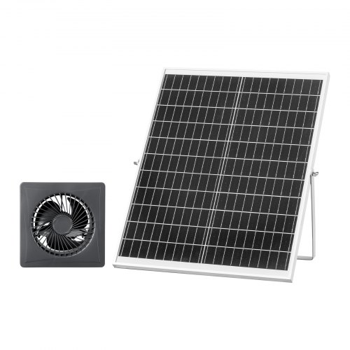 

VEVOR Ventilador Solar con Flujo de Aire de 374 m³/h, Panel Solar 25 W Ajustable, Velocidad de 2030 RPM, Intercambio de Aire para Invernadero, Gallinero, Carpa de Cultivo, Montaje en Suelo Techo Pared