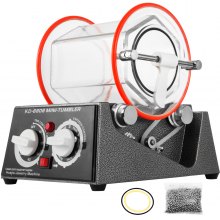 VEVOR Pulidor de Joyas 3 kg Limpiador de Perlas de Pulido Máquina de Pulido de Joyas Vaso Rotativo de Joyas 5 Velocidades Finalizador Profesional Mini Joyería Pulido Máquina con Grano de Pulido
