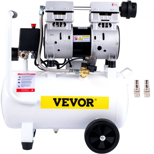 

VEVOR Compresor de Aire 850W 220V Compresor Silencioso con Tanque 18 L Compresor de Aire sin Aceite 8 Bar/115PSI Compresor de Aire 165 L/min Portátil 1440 RPM 5,9 CFM para Herramienta Neumática