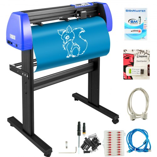 

VEVOR Cortador de Vinilo, Máquina de Corte de Plotter de Vinilo de 870mm, Vinilo Cortador Letrero para Cortar Negro Azul