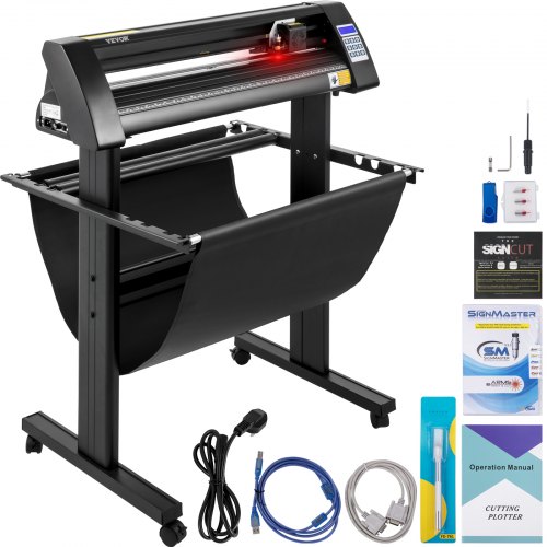 

VEVOR Plotter de Corte Posicionamiento Semiautomático de 870 mm Impresora Cortador de Vinilo 15-800 mm/s Plotter de Corte de Vinilo CA 85-264 V Vinilo Cortador Letrero Signcut Impresora Vinilo