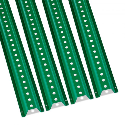 

VEVOR Poste de señal de canal en U de 6 pies, paquete de 4 postes de cerca fijos de acero resistente de color verde, señal de canal en U de cerca de acero para jardín, patio, granja o intersección de tráfico