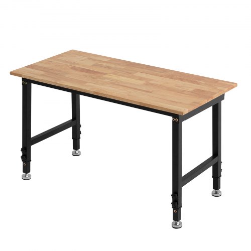 

VEVOR Banco de Trabajo 122 x 60 cm, Mesa de Taller Altura Ajustable de 8 Niveles de 67-102 cm, Carga de 680 kg, Mesa de Madera Grosor del Tablero de 2 cm Marco de Metal para Oficina, Garaje, Hogar