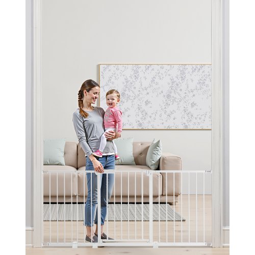 

VEVOR Puerta para Bebés y Mascotas, Ancho Ajustable de 154 a 161 cm, Blanco