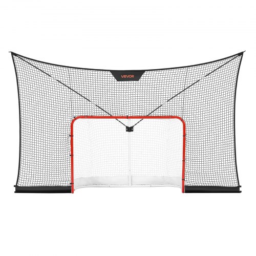 

VEVOR Juego de Portería de Hockey con Red de Protección y Cobertura Extendida, 366 x 213,4 x 67 cm, Ligero y Portátil, Juego Completo de Accesorios de Entrenamiento, Para Jóvenes, Adultos, Jardín