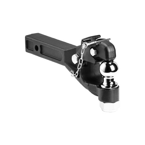 VEVOR Gancho de Remolque de 7256 kg, Gancho de Remolque de 2", Bola de Enganche Combinada de 2 pulgadas, se Adapta a Anillos de Luneta de 2,5"-3", Revestimiento de Polvo Negro, para Remolques