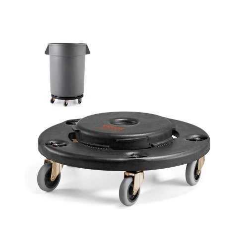 

VEVOR Carrito con Ruedas para Contenedores de Basura, Capacidad de 227 kg, Negro